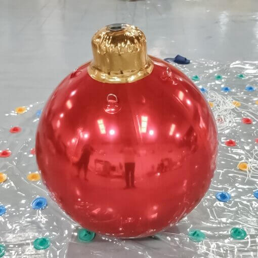 Bola de espejo inflable personalizada, adorno de bola de Navidad gigante