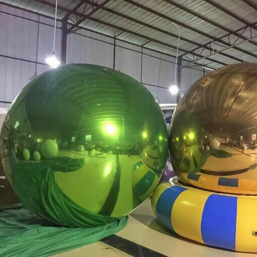 Giant Inflatable Mirror Ball Sphere, Hanging Inflatable Ball – Green