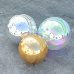 كرة مرآة عملاقة قابلة للنفخ، كرة معلقة قابلة للنفخ – أبيض