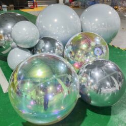 كرة مرآة عملاقة قابلة للنفخ، كرة معلقة قابلة للنفخ – أبيض