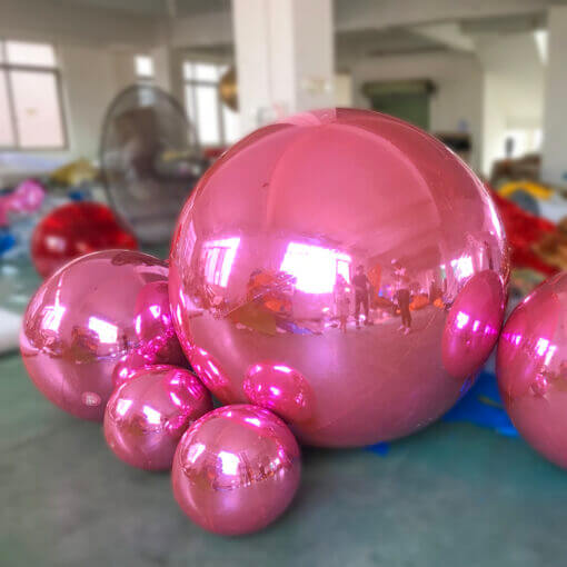 Sphère de boule de miroir gonflable géante