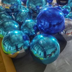 PVC Şişme Ayna Topu Küre – Mavi